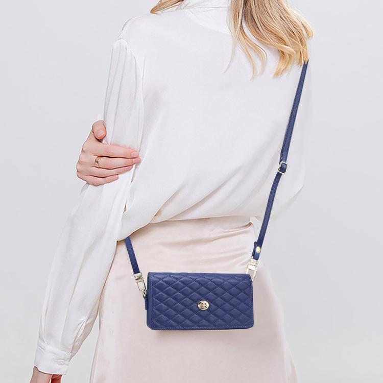 For Samsung Galaxy Z Fold Series VIETAO Rhombic Texture Bag PU Fold Phone Case(Black) by VIETAO