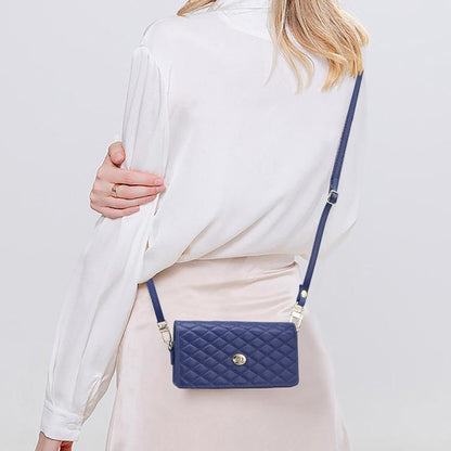 For Samsung Galaxy Z Fold Series VIETAO Rhombic Texture Bag PU Fold Phone Case(Black) by VIETAO