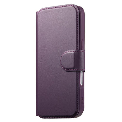 For iPhone 16 Pro Max CaseNeo Finger Grip Strap MagSafe Leather Phone Case(Purple) by CaseNeo