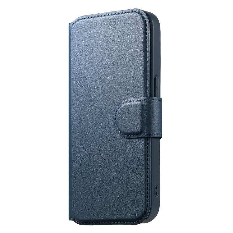 For iPhone 15 Pro CaseNeo Finger Grip Strap MagSafe Leather Phone Case(Blue) by CaseNeo