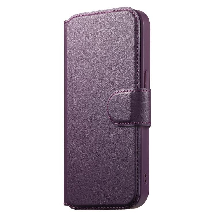 For iPhone 13 Pro Max CaseNeo Finger Grip Strap MagSafe Leather Phone Case(Purple) by CaseNeo