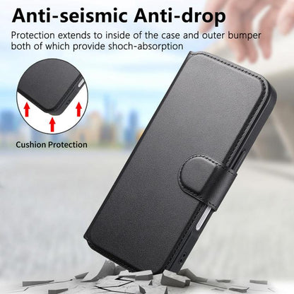 For iPhone 17 Pro Max CaseNeo Finger Grip Strap MagSafe Leather Phone Case(Black) by CaseNeo