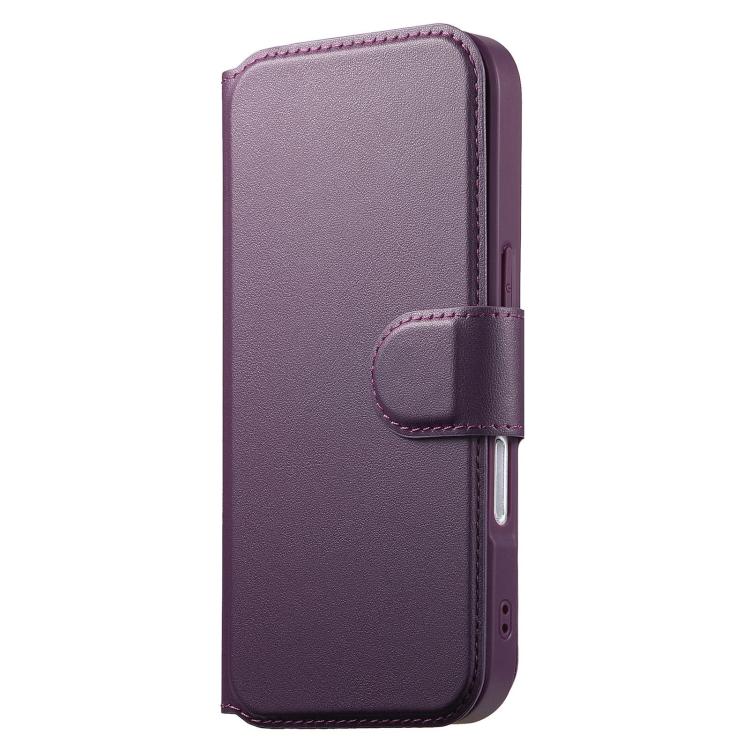 For iPhone 17 Pro CaseNeo Finger Grip Strap MagSafe Leather Phone Case(Purple) by CaseNeo