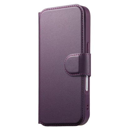 For iPhone 17 Pro CaseNeo Finger Grip Strap MagSafe Leather Phone Case(Purple) by CaseNeo