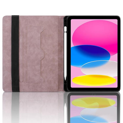 For iPad 11th 2025 / 10th 2022 Rhombus Embossed Leather Smart Tablet Case(Pink) by bashfashion