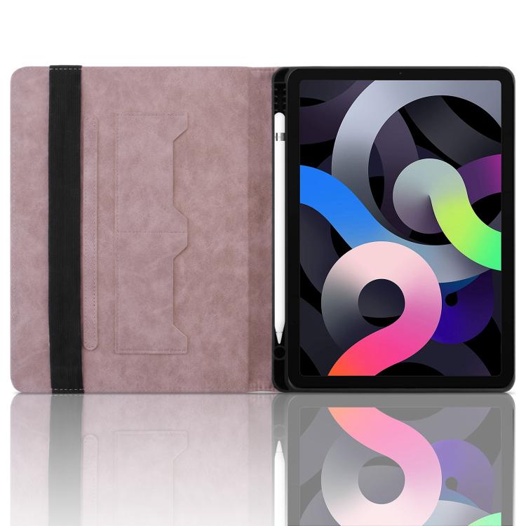 For iPad Air 11 2025 / 2024 Rhombus Embossed Leather Smart Tablet Case(Pink) by bashfashion
