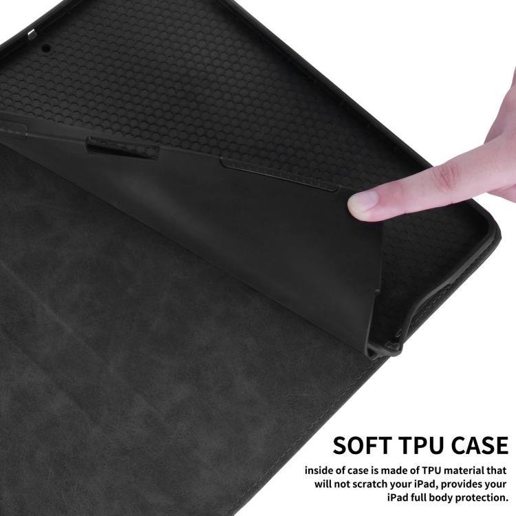 For iPad Pro 13 2025 / 2024 Rhombus Embossed Leather Smart Tablet Case(Black) by bashfashion