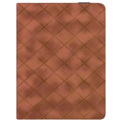 For iPad mini 6 / mini 2024 Rhombus Embossed Leather Smart Tablet Case(Brown) by bashfashion