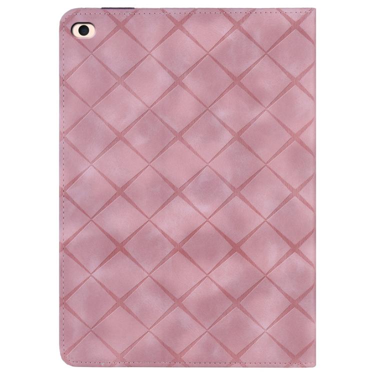 For iPad mini 5 / 4 / 3 / 2 / 1 Rhombus Embossed Leather Smart Tablet Case(Pink) by bashfashion