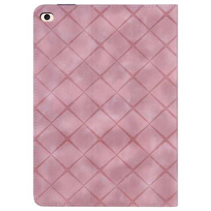 For iPad mini 5 / 4 / 3 / 2 / 1 Rhombus Embossed Leather Smart Tablet Case(Pink) by bashfashion