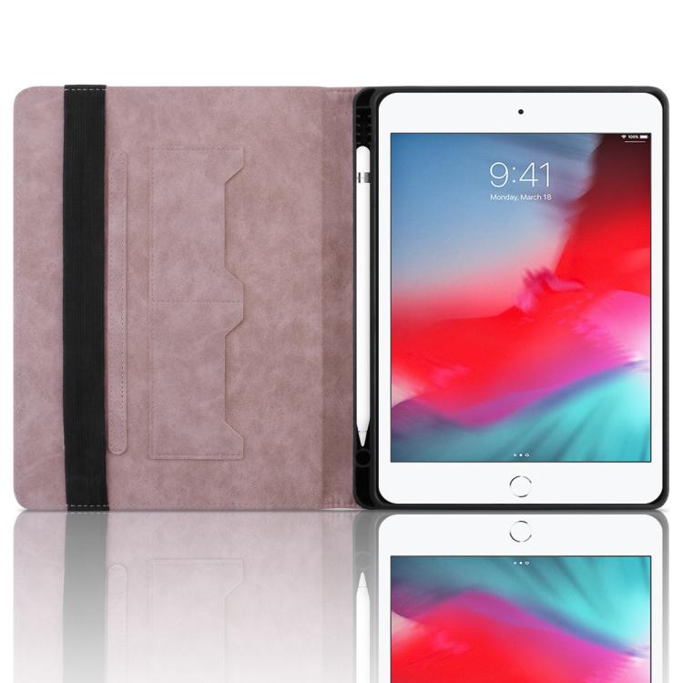 For iPad mini 5 / 4 / 3 / 2 / 1 Rhombus Embossed Leather Smart Tablet Case(Pink) by bashfashion
