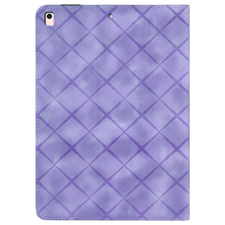 For iPad Air / Air 2 / 9.7 2017 / 2018 Rhombus Embossed Leather Smart Tablet Case(Purple) by bashfashion