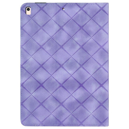 For iPad Air / Air 2 / 9.7 2017 / 2018 Rhombus Embossed Leather Smart Tablet Case(Purple) by bashfashion