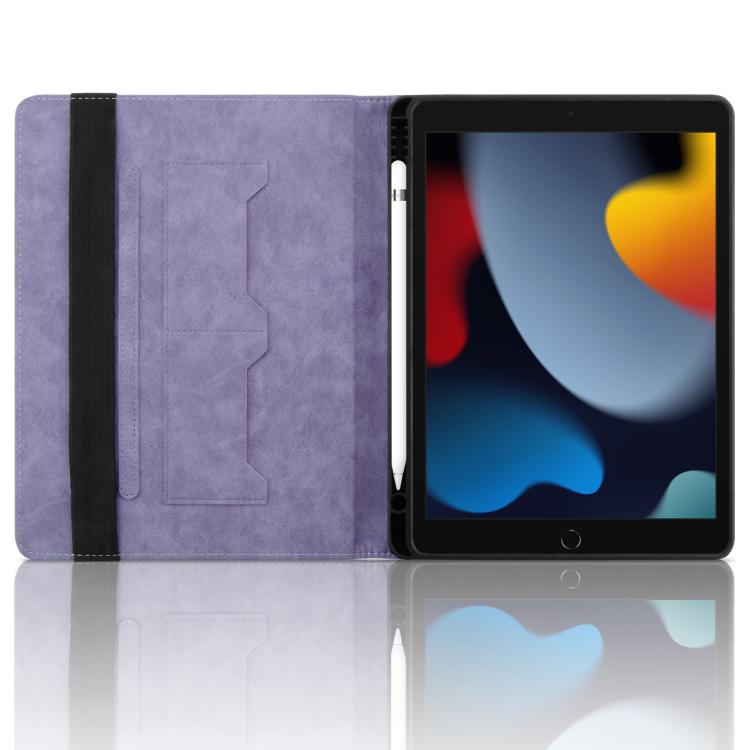 For iPad Air / Air 2 / 9.7 2017 / 2018 Rhombus Embossed Leather Smart Tablet Case(Purple) by bashfashion