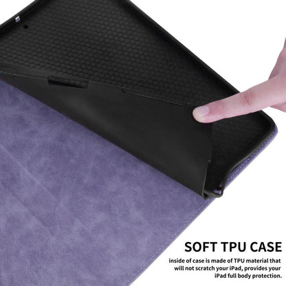 For iPad Air / Air 2 / 9.7 2017 / 2018 Rhombus Embossed Leather Smart Tablet Case(Purple) by bashfashion