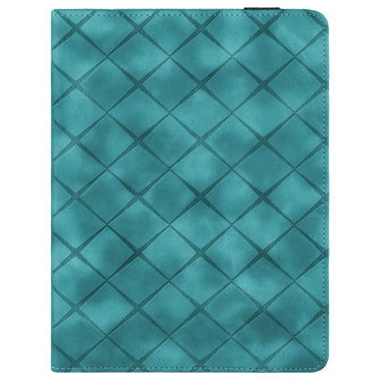 For Samsung Galaxy Tab S10 / S9 FE Rhombus Embossing Leather Tablet Case(Green) by bashfashion