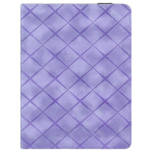 For Samsung Galaxy Tab A11+ / A9+ Rhombus Embossing Leather Tablet Case(Purple) by bashfashion