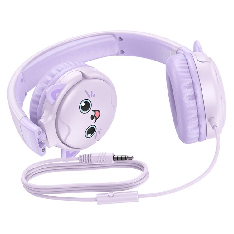 hoco W61 Voice Children Head-mounted Wired Earphone(Sun Yellow) by hoco