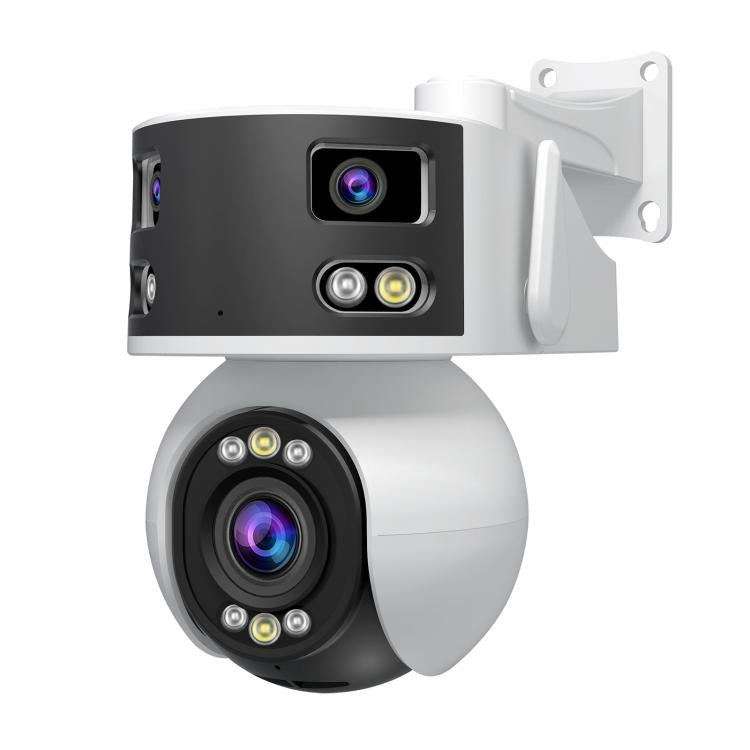 SriHome SH055 8MP HD Multi-lens 5X Optical Zoom Lens Panoramic PTZ Dome Camera(EU Plug) by SriHome