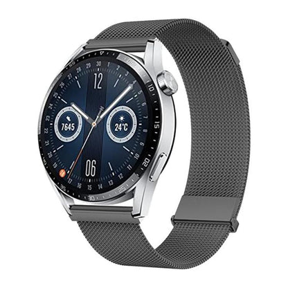 Kalebol 22mm Universal Loop Double Magnetic Buckle Milanese Strap(Graphite Grey) by Kalebol