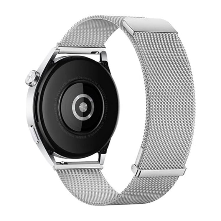 Kalebol 22mm Universal Loop Double Magnetic Buckle Milanese Strap(Silver) by Kalebol