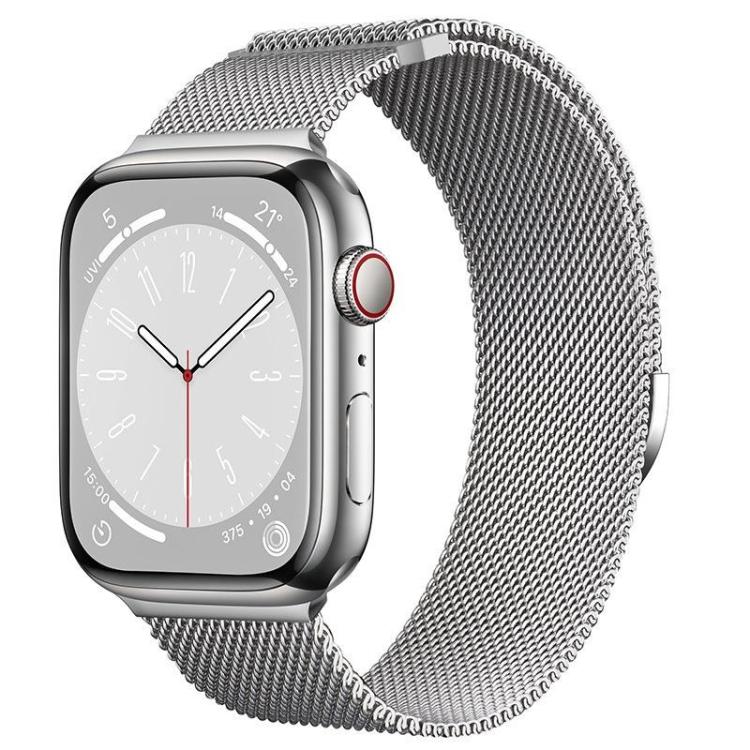 For Apple Watch 42mm / 41mm / 40mm / 38mm Kalebol Semi-circular Milanese Stainless Steel Strap(Silver) by Kalebol
