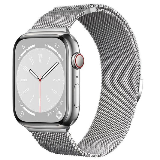 For Apple Watch 42mm / 41mm / 40mm / 38mm Kalebol Semi-circular Milanese Stainless Steel Strap(Silver) by Kalebol