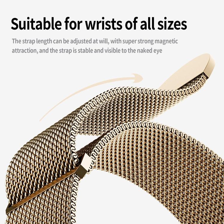 For Apple Watch 42mm / 41mm / 40mm / 38mm Kalebol Semi-circular Milanese Stainless Steel Strap(Gun Color) by Kalebol