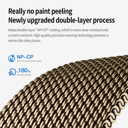 For Apple Watch 42mm / 41mm / 40mm / 38mm Kalebol Semi-circular Milanese Stainless Steel Strap(Rose Pink) by Kalebol