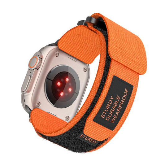 For Apple Watch 42mm / 41mm / 40mm / 38mm Kalebol Simple Two Section Nylon Strap(Orange) by Kalebol