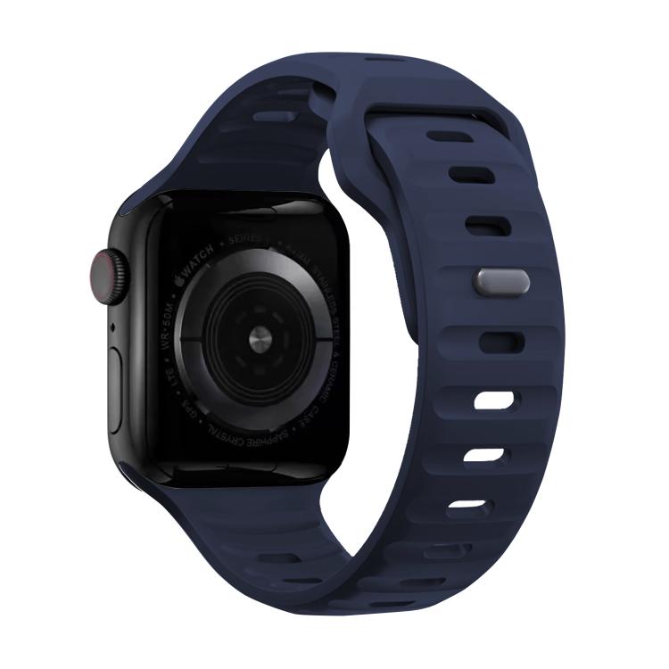 For Apple Watch 46mm / 49mm / 45mm / 44mm Kalebol Sport Silicone Strap(Midnight Blue) by Kalebol