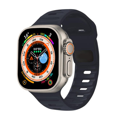 For Apple Watch 46mm / 49mm / 45mm / 44mm Kalebol Sport Silicone Strap(Midnight) by Kalebol