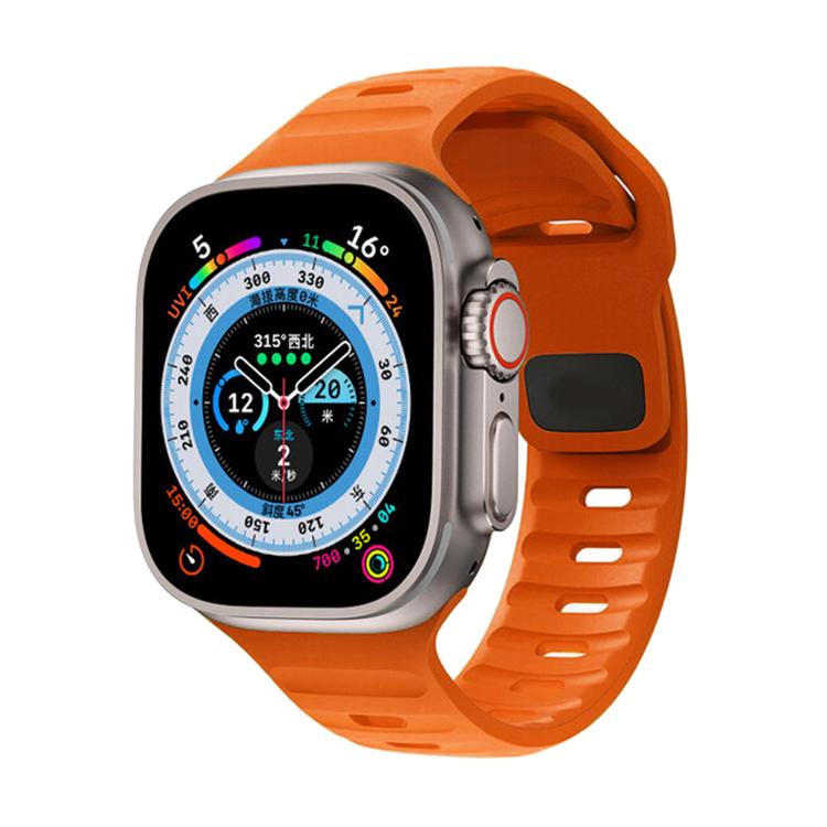 For Apple Watch 42mm / 41mm / 40mm / 38mm Kalebol Sport Silicone Strap(Dark Orange) by Kalebol