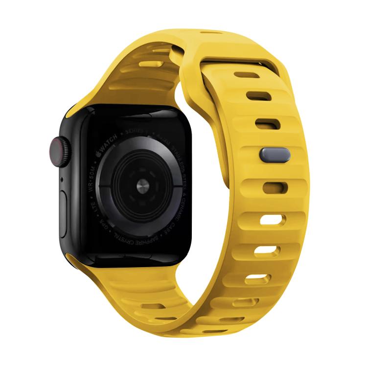 For Apple Watch 42mm / 41mm / 40mm / 38mm Kalebol Sport Silicone Strap(Yellow) by Kalebol
