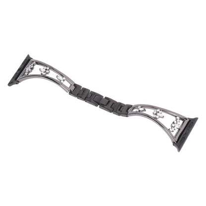 For Apple Watch 46mm / 49mm / 45mm / 44mm Kalebol Zirconia Watch Strap(Black) by Kalebol