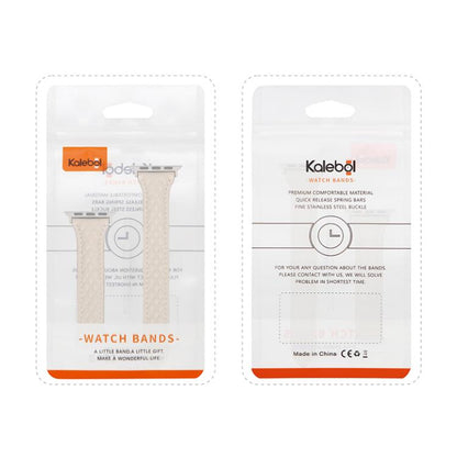 For Apple Watch 42mm / 41mm / 40mm / 38mm Kalebol Diamond Pattern Magnetic Buckle Leather Strap(Coffee) by Kalebol