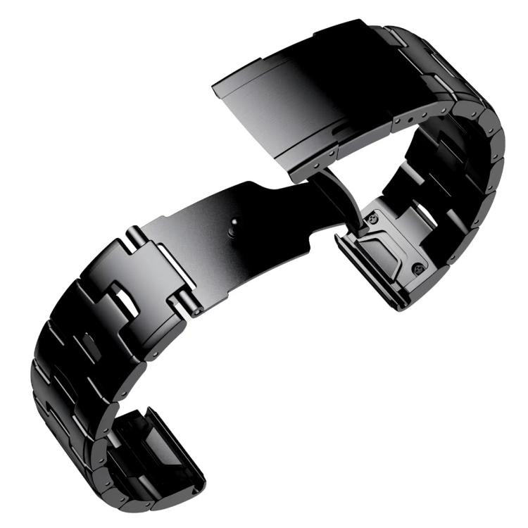For Garmin Watch 22mm Oracle Titanium Alloy Watch Band(Black) by bashfashion