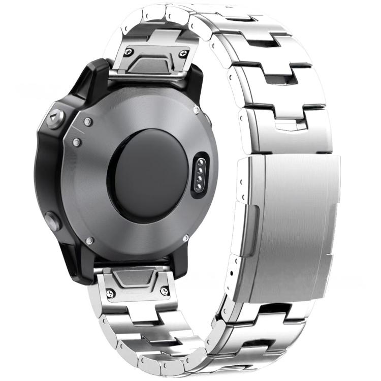 For Garmin Watch 22mm Oracle Titanium Alloy Watch Band(Silver) by bashfashion