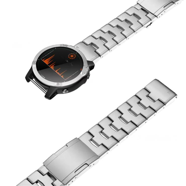 For Garmin Watch 22mm Oracle Titanium Alloy Watch Band(Silver) by bashfashion