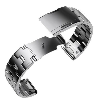For Garmin Watch 22mm Oracle Titanium Alloy Watch Band(Silver) by bashfashion