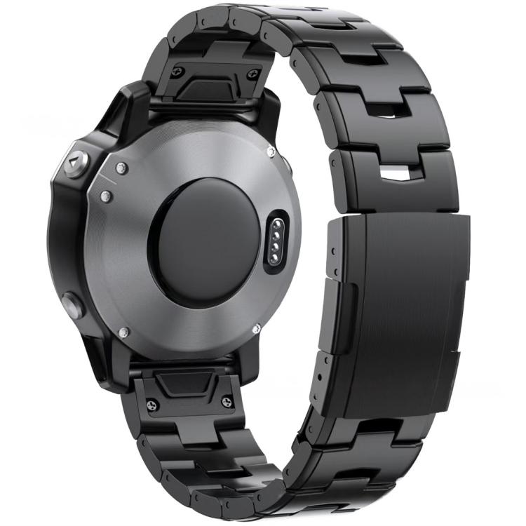 For Garmin Watch 26mm Oracle Titanium Alloy Watch Band(Black) by bashfashion