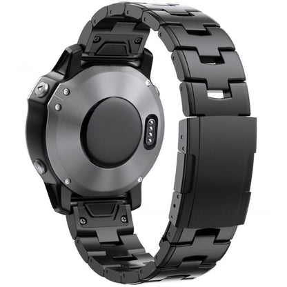 For Garmin Watch 26mm Oracle Titanium Alloy Watch Band(Black) by bashfashion