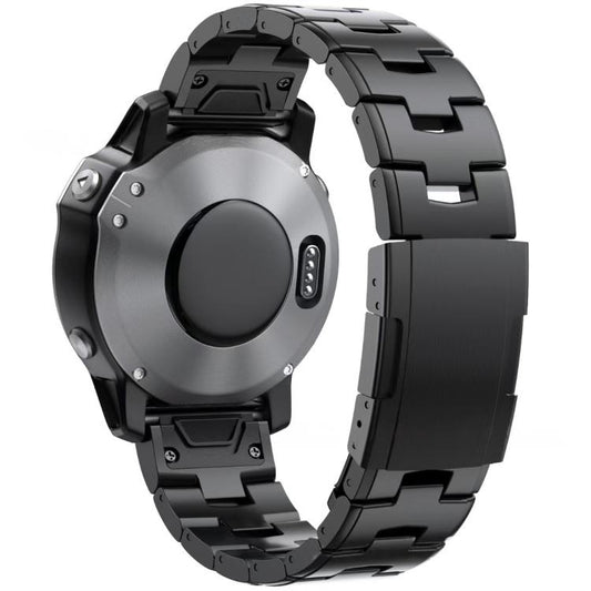 For Garmin Watch 26mm Oracle Titanium Alloy Watch Band(Black) by bashfashion