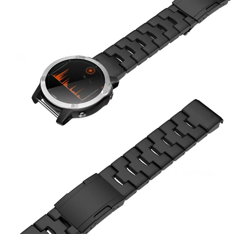 For Garmin Watch 26mm Oracle Titanium Alloy Watch Band(Black) by bashfashion