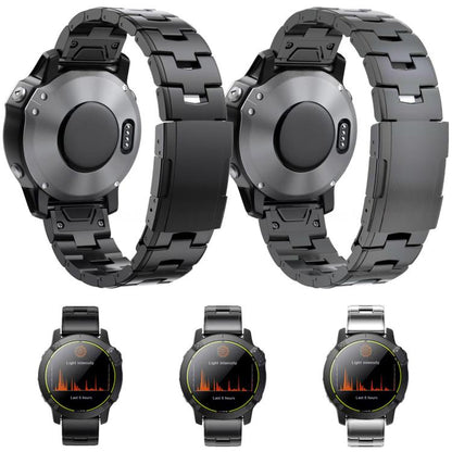 For Garmin Watch 26mm Oracle Titanium Alloy Watch Band(Black) by bashfashion