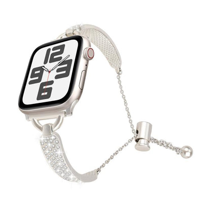 For Apple Watch 46mm / 49mm / 45mm / 44mm Kalebol Stone Curved Zinc Alloy Strap(Starlight) by Kalebol