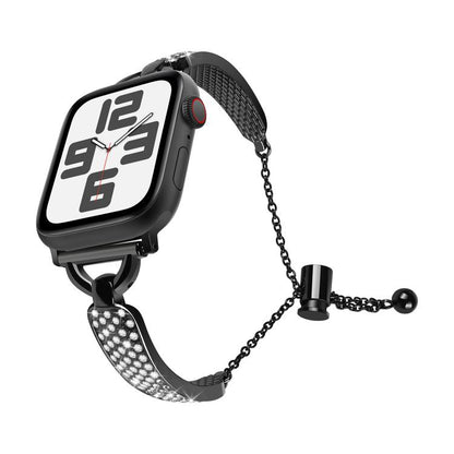 For Apple Watch 42mm / 41mm / 40mm / 38mm Kalebol Stone Curved Zinc Alloy Strap(Black) by Kalebol