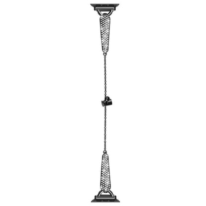 For Apple Watch 42mm / 41mm / 40mm / 38mm Kalebol Stone Curved Zinc Alloy Strap(Black) by Kalebol