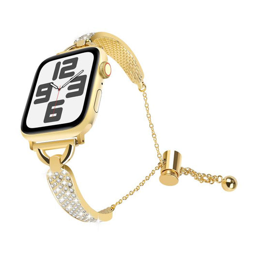 For Apple Watch 42mm / 41mm / 40mm / 38mm Kalebol Stone Curved Zinc Alloy Strap(Gold) by Kalebol