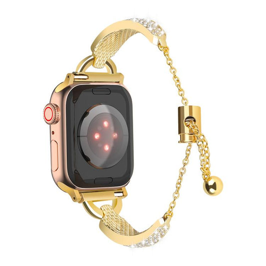 For Apple Watch 42mm / 41mm / 40mm / 38mm Kalebol Stone Curved Zinc Alloy Strap(Gold) by Kalebol